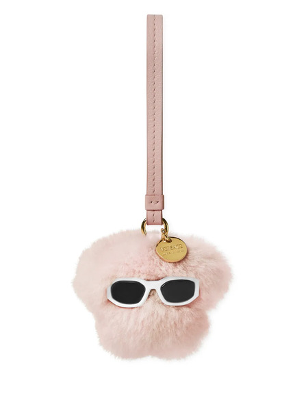  Versace Medusa Shearling Keyring - Pink 