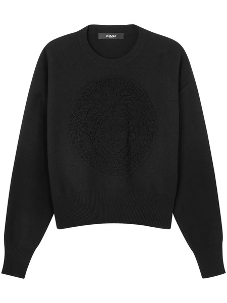  Versace Medusa Towel Sweater - Black 