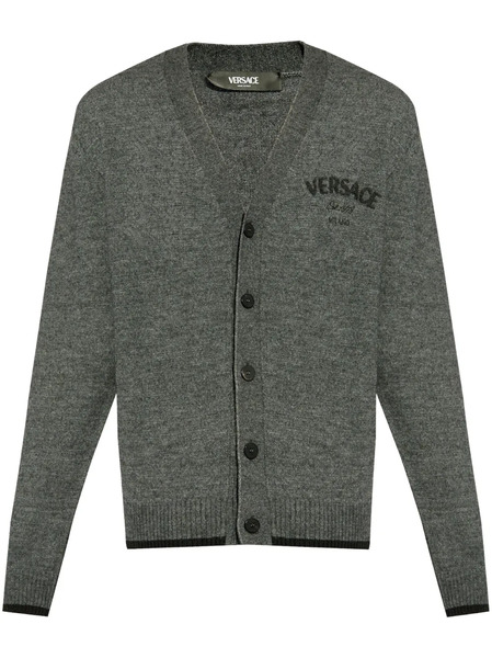  Versace Milano Stamp Cardigan - Grey 