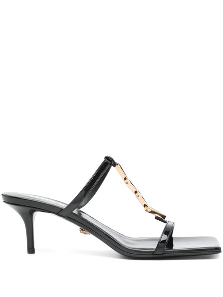  Versace 60mm Leather Sandals - Black 