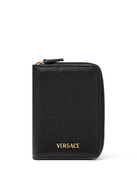  Versace Myth Zip-up Wallet - Black 