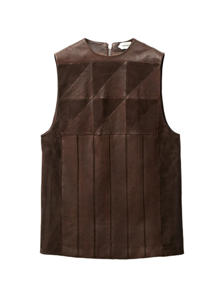  Versace Panelled Sleeveless Mini Dress - Brown 