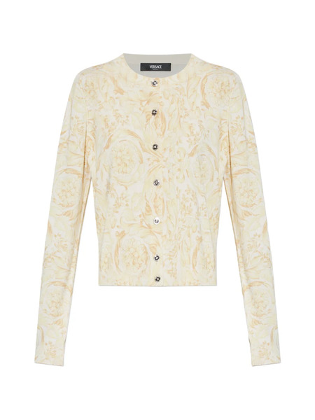  Versace Patterned Buttoned Cardigan - Neutrals 