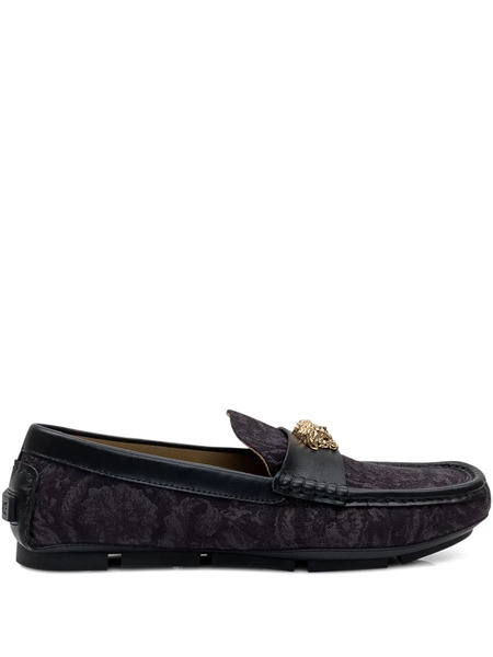  Versace Patterned Loafers - Black 