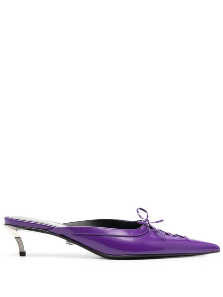 Versace Pin-point 50mm Mules - Purple 