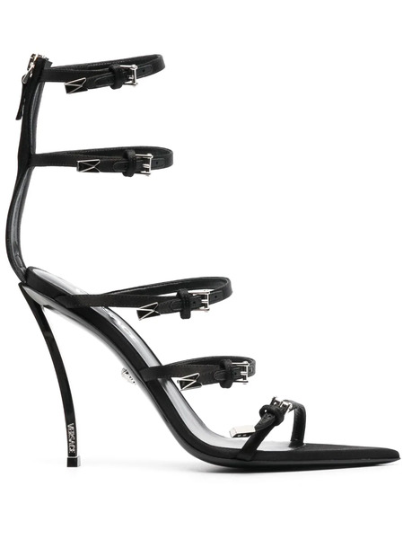 Versace Pin-point 120mm Sandals - Black 
