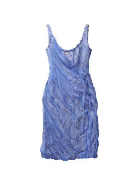  Versace Pleated Mini Dress - Blue 
