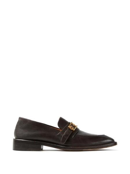  Versace Primo Leather Loafers - Brown 