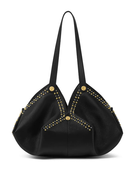  Versace Protea Leather Shoulder Bag - Black 