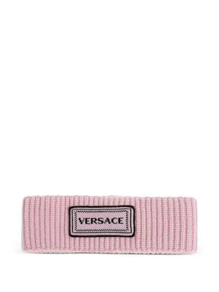  Versace Ribbed Patch Headband - Pink 
