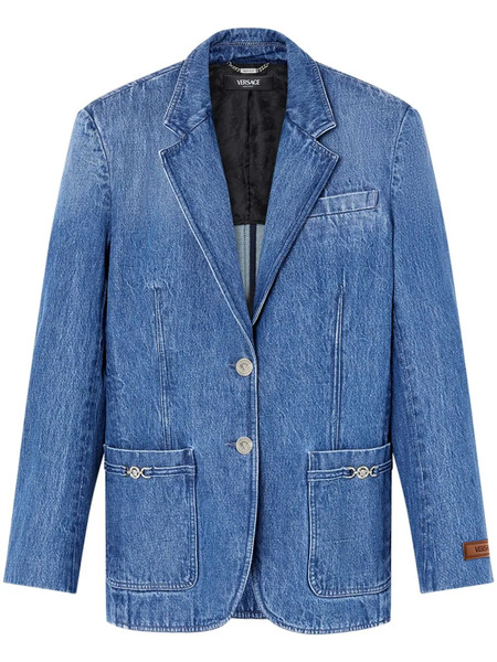  Versace Single-breasted Denim Blazer - Blue 