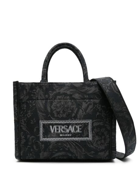  Versace Small Barocco Athena Tote Bag - Grey 