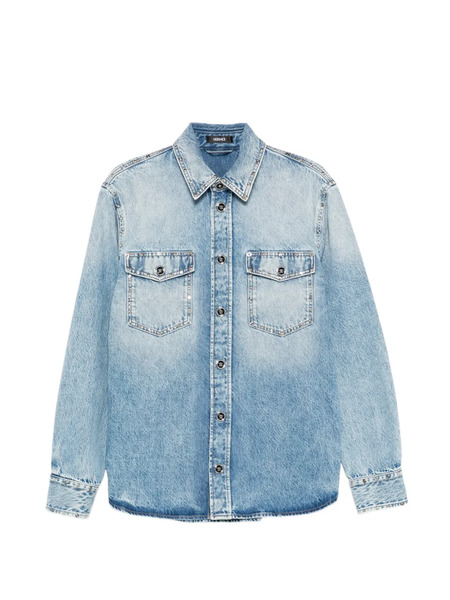  Versace Studded-pocket Shirt - Blue 