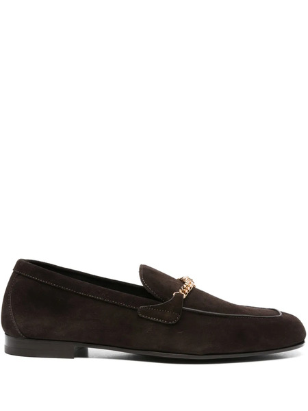  Versace Suede Loafers - Brown 