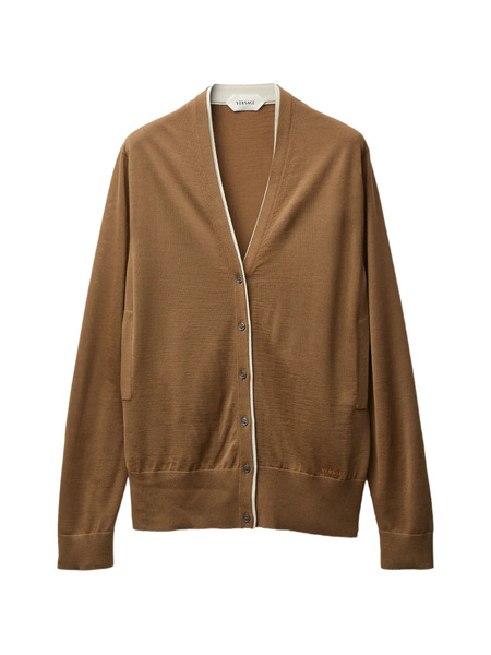  Versace V-neck Cardigan - Brown 
