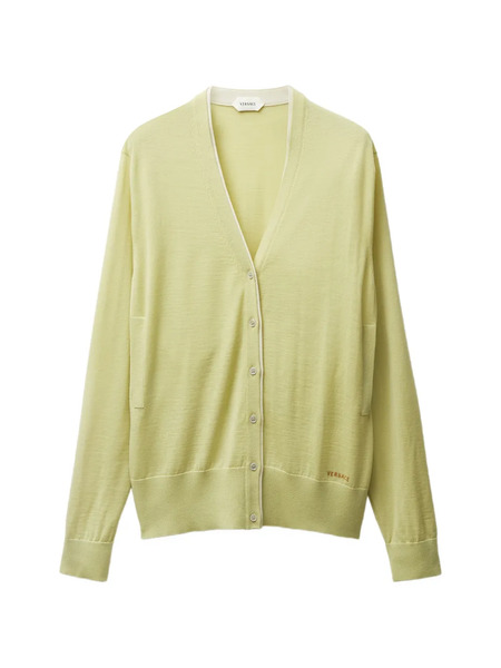  Versace Wool Knit Cardigan - Yellow 