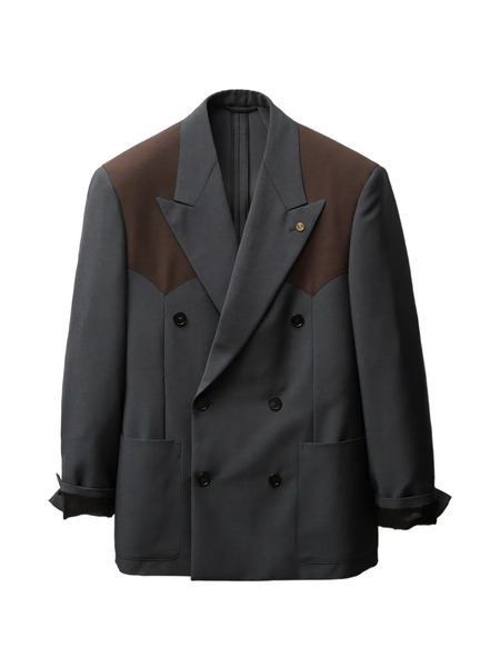  Versace Wool-mohair Boxy Blazer - Grey 