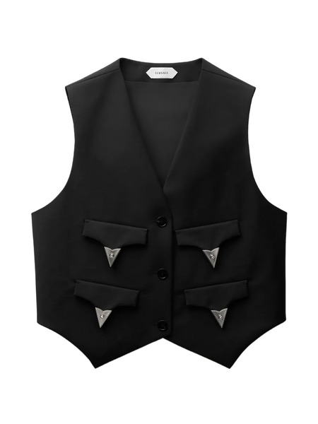  Versace Wool-mohair Vest - Black 