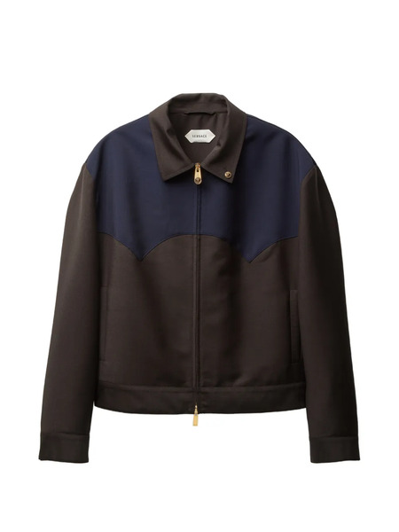  Versace Wool-mohair Zip Blouson - Brown 