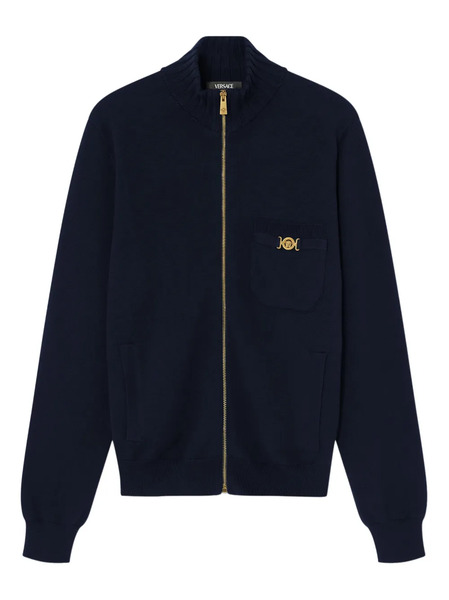  Versace Zip Logo Sweatshirt - Blue 