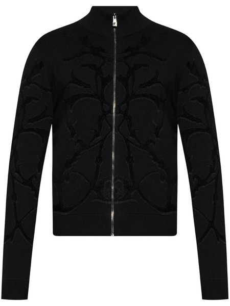  Versace Zip-up Cardigan - Black 