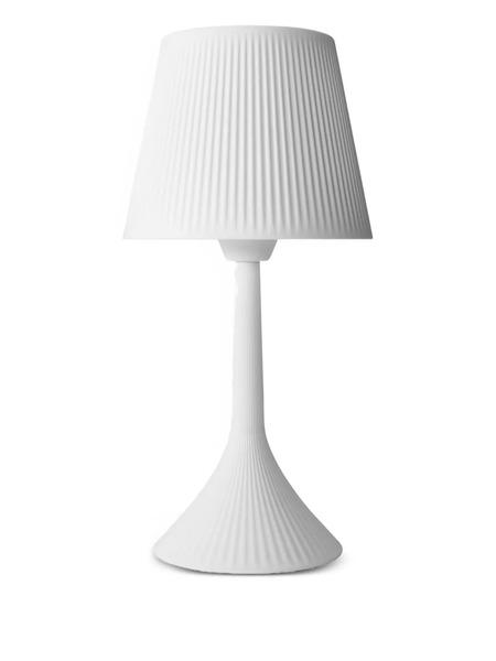  Vesta Embossed Table Lamp (16cm X 32.5cm) - White 