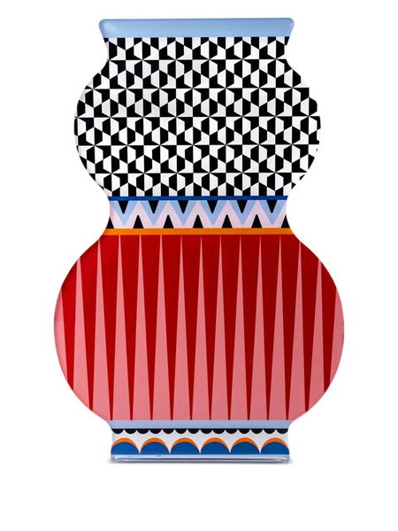 Vesta Giudecca Patterned Vase - Black 