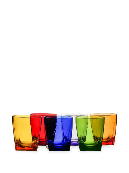  Vesta Short Glasses (set Of Six) - Blue 