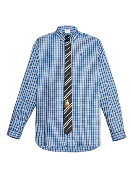  Vetements Checked Cotton Shirt - Blue 