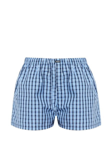  Vetements Checked-pattern Mini Shorts - Blue 