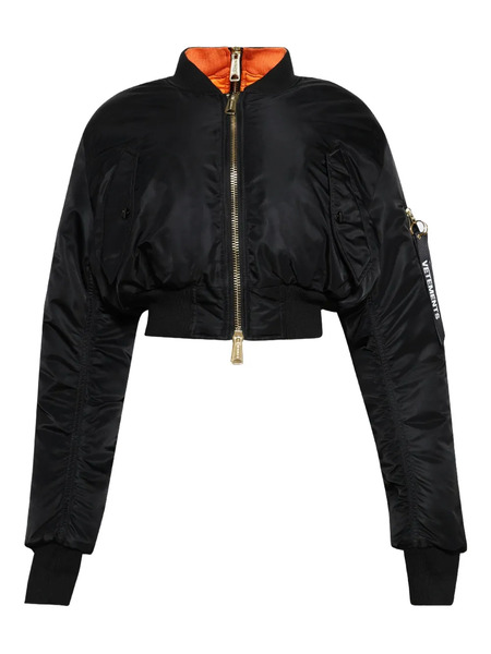  Vetements Double Zip Bomber Jacket - Black 