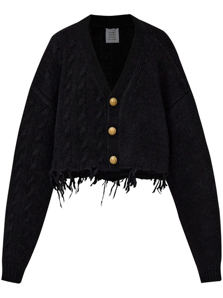  Vetements Frayed Cardigan - Black 