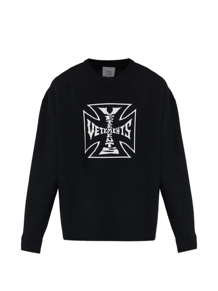  Vetements Graphic Wool Sweater - Black 