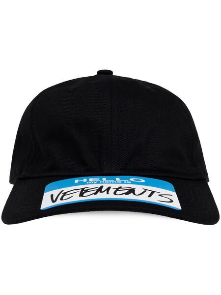  Vetements Logo-patch Cap - Black 