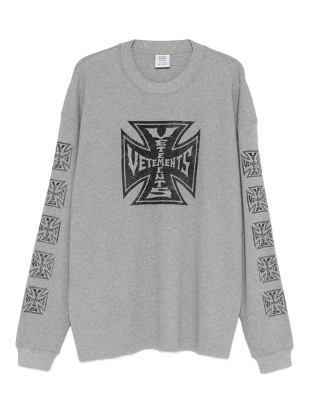  Vetements Logo-print Sweatshirt - Grey 