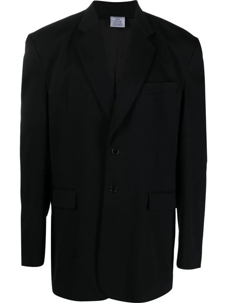  Vetements Oversize Single-breasted Blazer - Black 