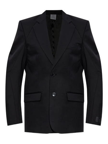  Vetements Padded-shoulder Wool Blazer - Black 