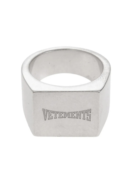  Vetements Rectangular Signet Ring - Silver 
