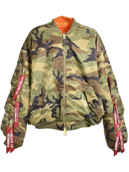  Vetements Reversible Padded Jacket - Green 