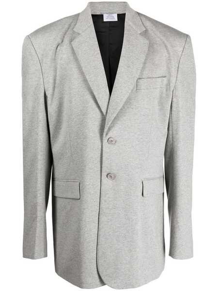 Vetements Single-breasted Shoulder-pad Blazer - Grey 