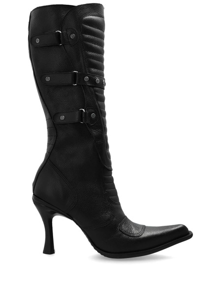  Vetements Studded Leather Boots - Black 