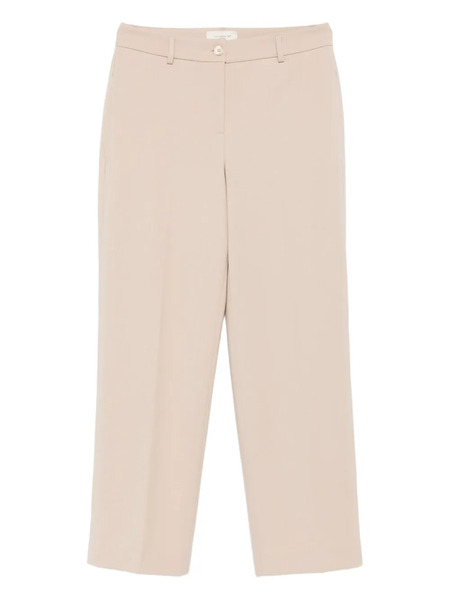  Via Masini 80 Flat-front Straight Trousers - Neutrals 