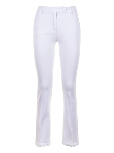  Via Masini 80 Frayed-hem Jeans - White 