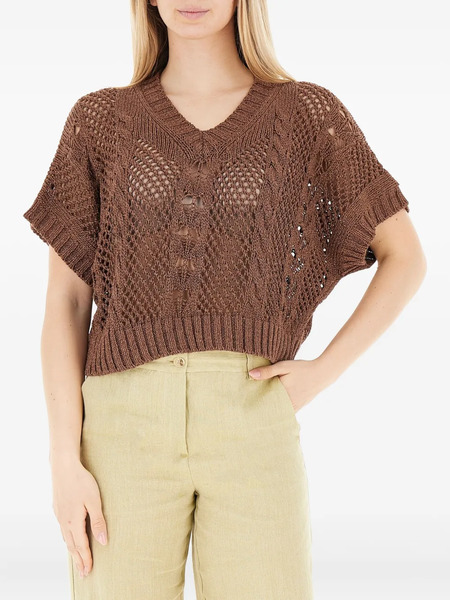  Vicolo V-neck Sweater - Brown 