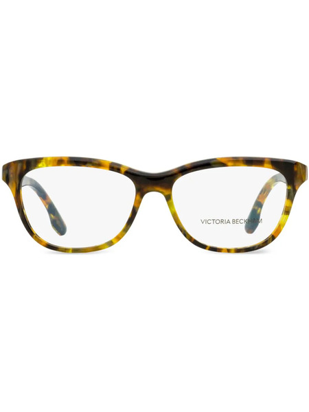  Victoria Beckham Eyewear Rectangle-frame Glasses - Brown 