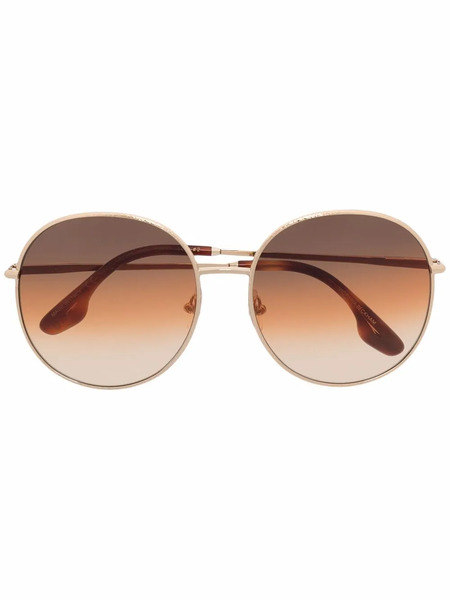  Victoria Beckham Eyewear Round-frame Gradient Sunglasses - Gold 