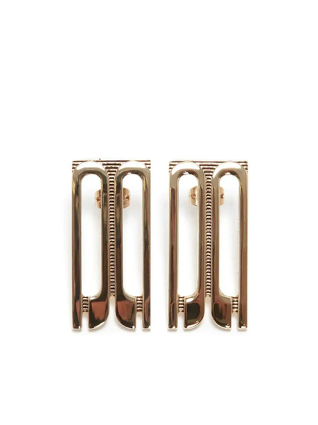  Victoria Beckham Frame Stud Earrings - Gold 