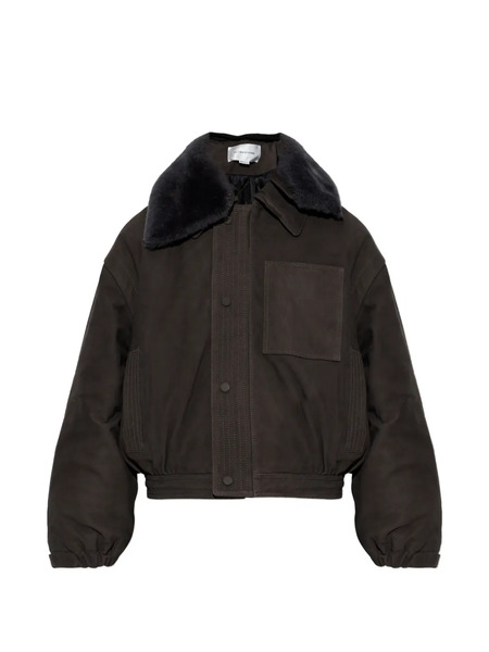  Victoria Beckham Fur-collar Pocket Jacket - Brown 