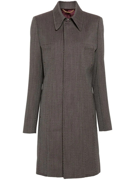  Victoria Beckham Jacquard Single-breasted Coat - Brown 