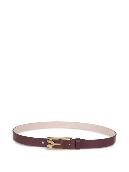  Victoria Beckham Leather Buckle Belt - Red 